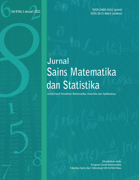 Jurnal JSMS (ISSN: 2460-4542) adalah akademik jurnal yang diterbitkan dua kali setahun (Januari dan Juli). Jurnal JSMS bertujuan menerbitkan hasil penelitian berkualitas tinggi yang direview oleh beberapa orang reviewer di bidang Matematika dan Statistika